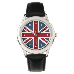 De klassieke Vlag van Union Jack Horloge