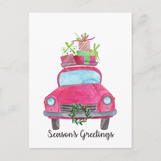De klassieke Waterverf van de auto van het seizoen Briefkaart (Voorkant)