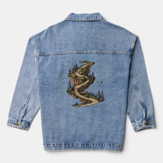 De klassieke weg naar de hemel denim jacket (Achterkant)