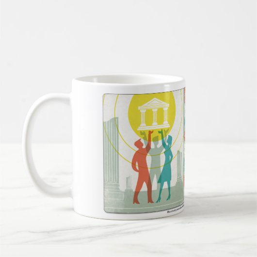 De Klassieke witte Koffie-Mok van de Hervormer Arc Koffiemok (Links)