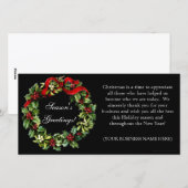 De klassieke Zwarte Kroon van de Hulst stempelde Feestdagenkaart (Voorkant / Achterkant)