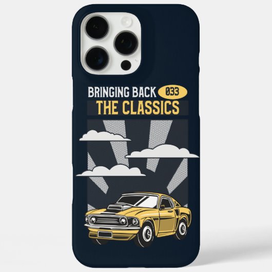 De klassiekers van de retro-Muscle Car Case-Mate iPhone Case (Achterkant)