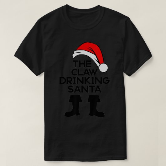 De klauw Drink kerstbalk voor kerstmis met Kerstmi T-shirt (Design voorkant)