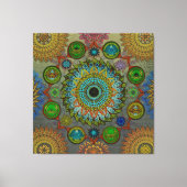 De klauwen van Brachyura symbolische mandala kunst Canvas Afdruk (Voorkant)