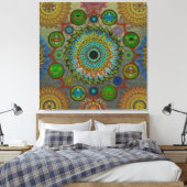 De klauwen van Brachyura symbolische mandala kunst Canvas Afdruk (Insitu (Slaapkamer))