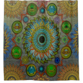 De klauwen van Brachyura symbolische mandala kunst Douchegordijn (Voorkant)