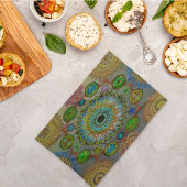 De klauwen van Brachyura symbolische mandala kunst Theedoek