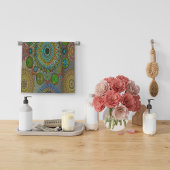 De klauwen van Brachyura symbolische mandala kunst Theedoek