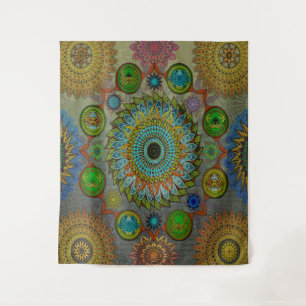 De klauwen van Brachyura symbolische mandala kunst Wandkleed