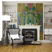 De klauwen van Brachyura symbolische mandala kunst Wandkleed