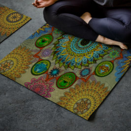 De klauwen van Brachyura symbolische mandala kunst Yogamat