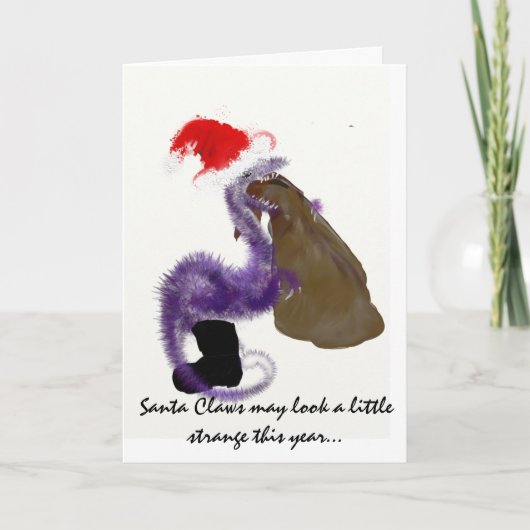 De Klauwen van de kerstman Feestdagen Kaart (Voorkant)