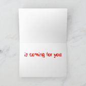 De Klauwen van de kerstman komt voor u Feestdagen Kaart (Binnen)