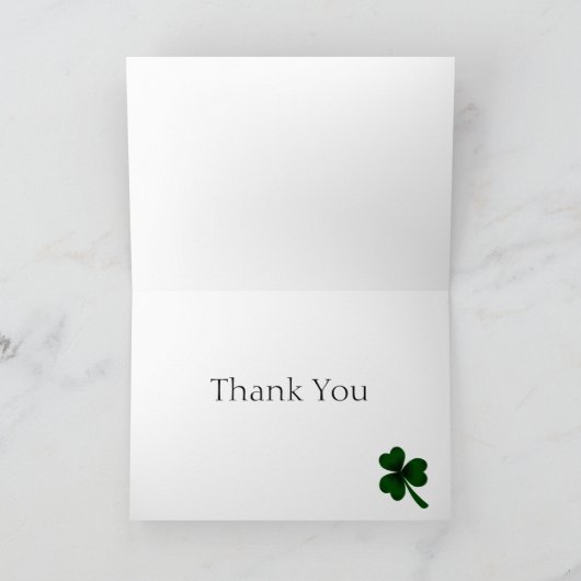 De klaver dankt u bedankkaart (Binnen)