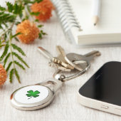 De Klaver van vier Blad Sleutelhanger (Zijkant)