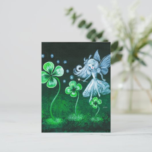 De klaverfee van april briefkaart (Staand voorkant)