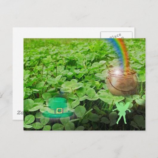 De klaverpleister, postkaart (Voorkant / Achterkant)