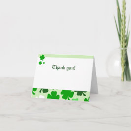 De klavers het Groene Iers vouwde danken u nota Bedankkaart