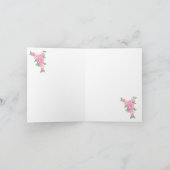 De kleding van het huwelijk, kroonluchter op bedankkaart (Binnen)