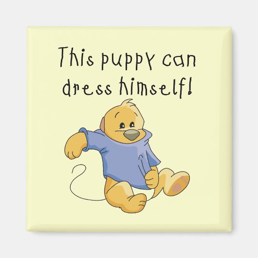 De Kleding van het puppy op T-shirts en Giften Magneet (Voorkant)