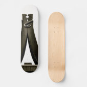 De kledingpop (zwart-wit) persoonlijk skateboard (Voorkant)