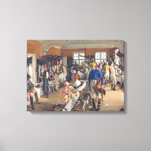 De kleedkamer van de Jockeys bij Ascot Racecourse Canvas Afdruk (Voorkant)