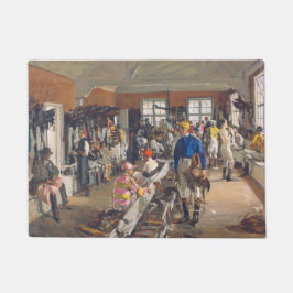 De kleedkamer van de Jockeys bij Ascot Racecourse Deurmat