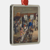 De kleedkamer van de Jockeys bij Ascot Racecourse Metalen Ornament (Rechts)