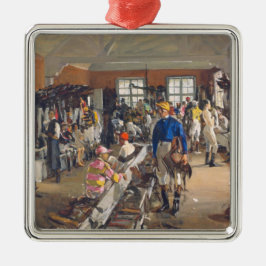 De kleedkamer van de Jockeys bij Ascot Racecourse Metalen Ornament