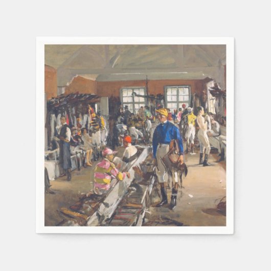 De kleedkamer van de Jockeys bij Ascot Racecourse Servet (Voorkant)