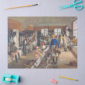 De kleedkamer van de Jockeys bij Ascot Racecourse Tissuepapier (Craft)