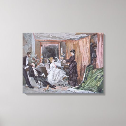 De kleedkamer van Hortense Schneider Canvas Afdruk (Voorkant)