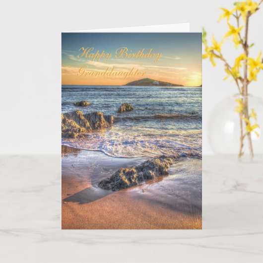 De Kleindochter van de verjaardag - Burgh Eiland Kaart (Gele Bloem)