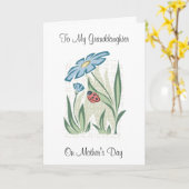 De Kleindochter van het moederdag - Wenskaart Kaart (Gele Bloem)