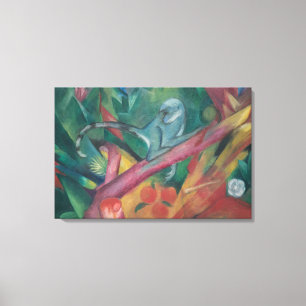 De kleine aap (1912) van Franz Marc Canvas Afdruk