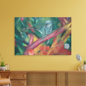 De kleine aap (1912) van Franz Marc Canvas Afdruk (Insitu (Woonkamer))