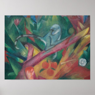 De kleine aap (1912) van Franz Marc Poster