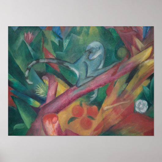 De kleine aap (1912) van Franz Marc Poster (Voorkant)