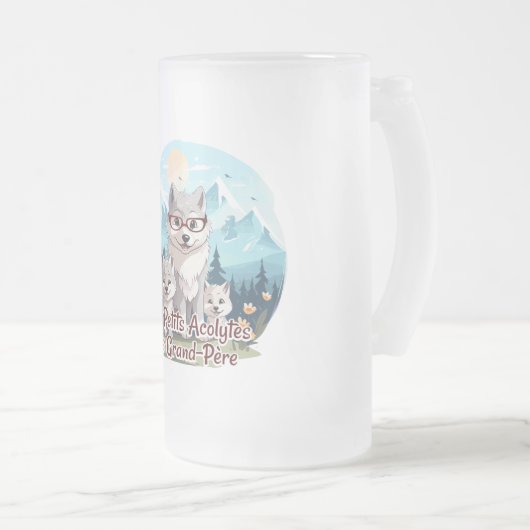 De kleine acolyten van grootvader matglas bierpul (Voorkant rechts)