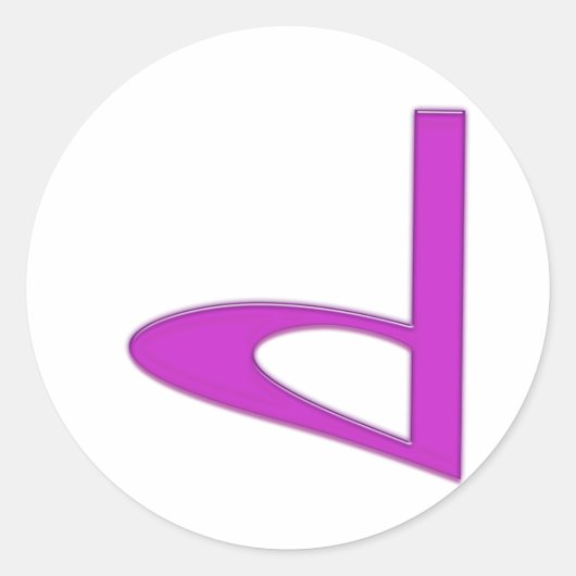 De kleine Amerikaanse letter Ronde Sticker (Voorkant)