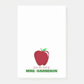 De kleine Apple-aantekeningen van de leraar Post-it® Notes (Voorkant)