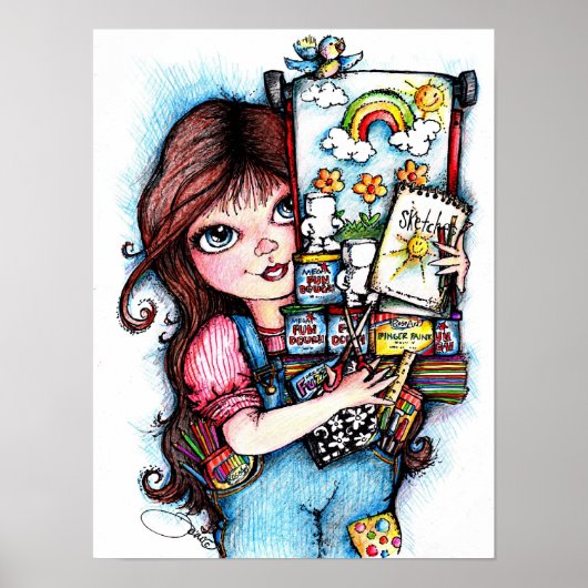 De kleine artiest poster (Voorkant)