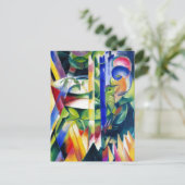 De kleine berggeiten schilderij van Franz Marc Briefkaart (Staand voorkant)
