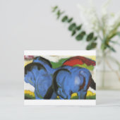 De kleine blauwe paarden van Franz Marc Briefkaart (Staand voorkant)