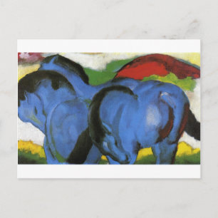 De kleine blauwe paarden van Franz Marc Briefkaart