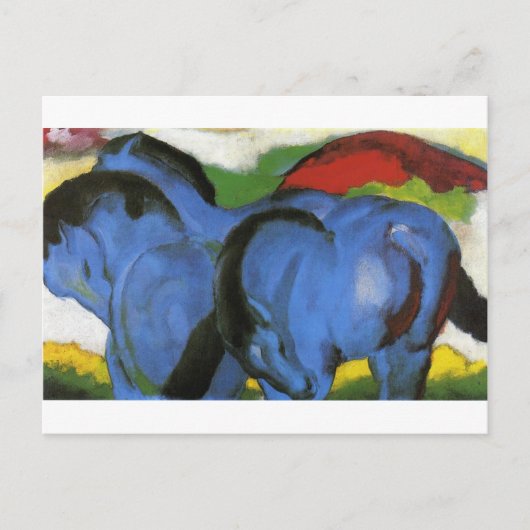 De kleine blauwe paarden van Franz Marc Briefkaart (Voorkant)