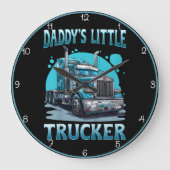 De kleine blauwe trucker van papa grote klok (Voorkant)
