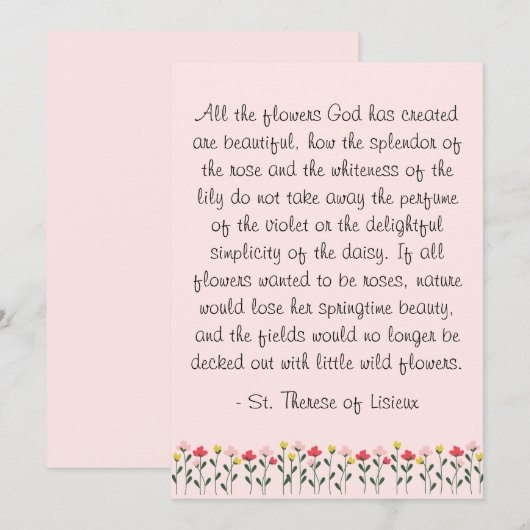 De Kleine Bloem Kaart (Voorkant / Achterkant)