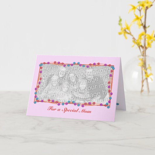 De kleine Bloemen van het Moederdag (fotolijst) Kaart (Gele Bloem)