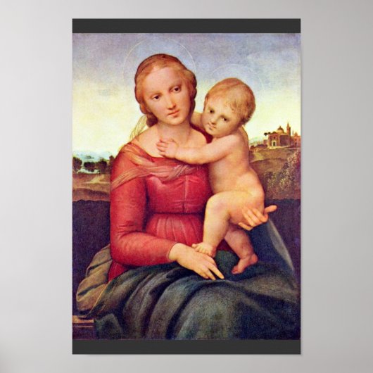 De kleine Cowper Madonna van Raffael Poster (Voorkant)